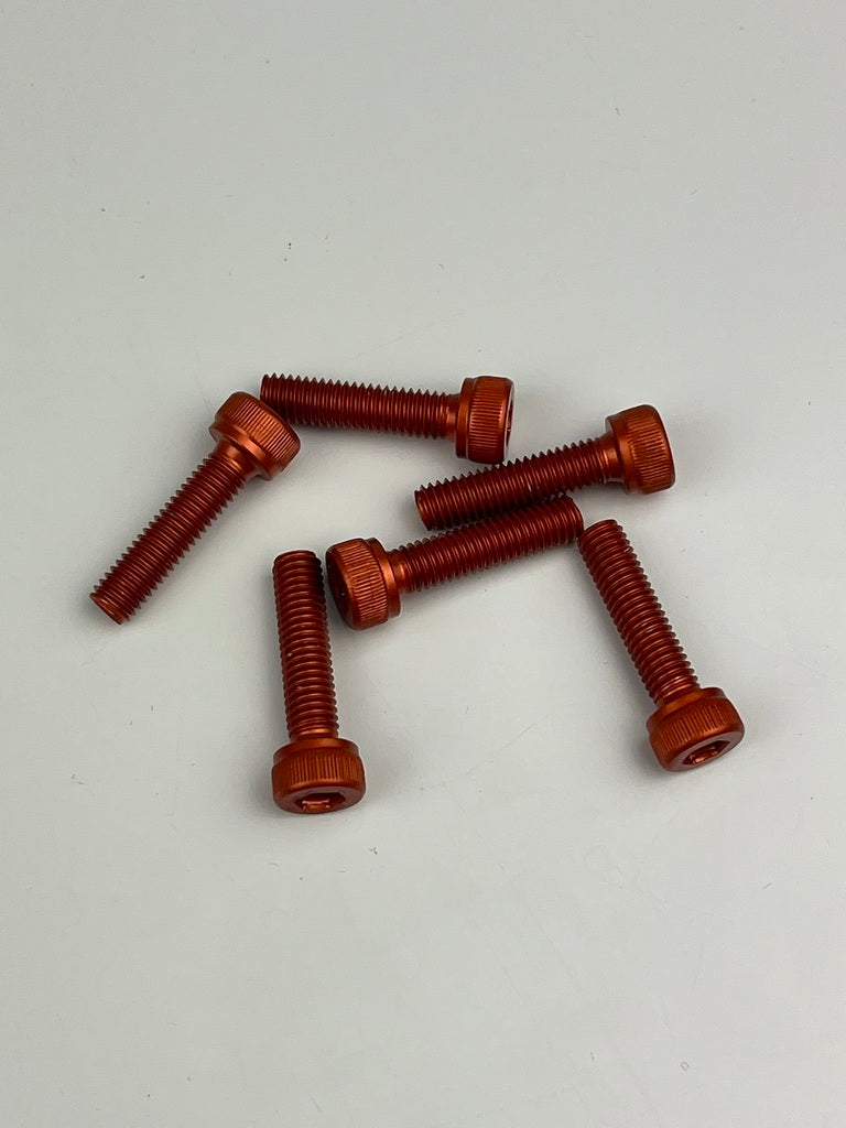 Schraubensatz Alu orange, M5/M6, versch. Längen, 6 Stk.