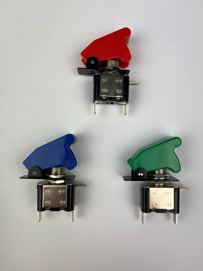 Schalter mit Schutzklappe und LED, universal
