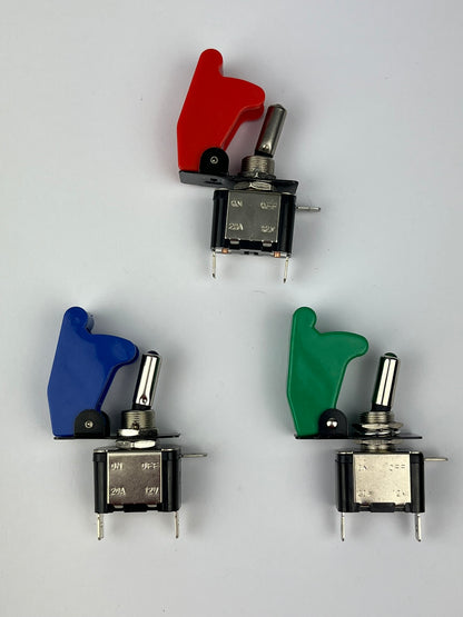 Schalter mit Schutzklappe und LED, universal