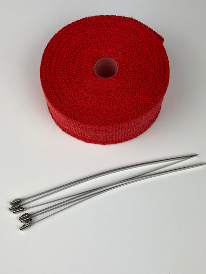 Auspuff Hitzeschutzband rot, 50mm x 10M