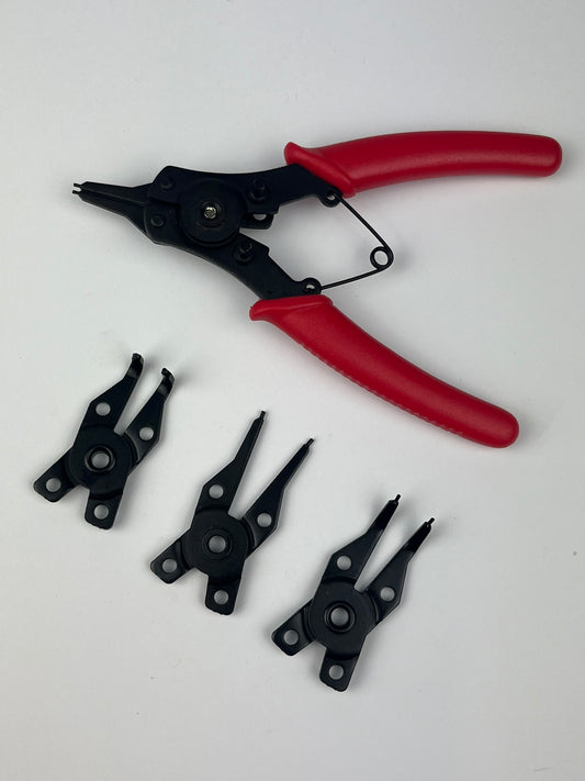 Seegerringzange mit 4 Aufsätze für 10-50mm Sicherungsringe