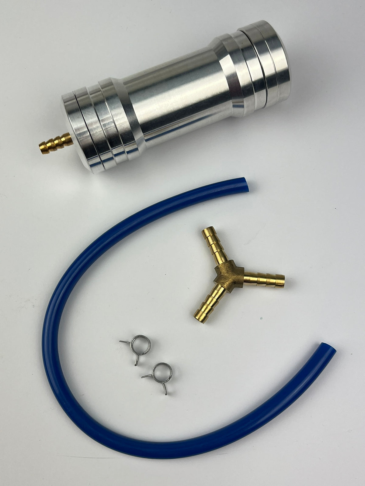 Boost Bottle / Benzinansaugsystem, Alu poliert, universal