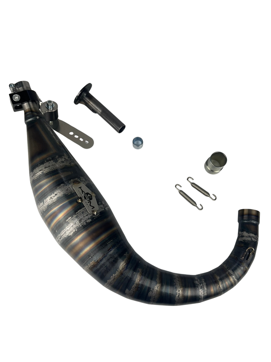 Auspuffanlage KRM Pro Ride 80-90cc Minarelli AM6, NEU