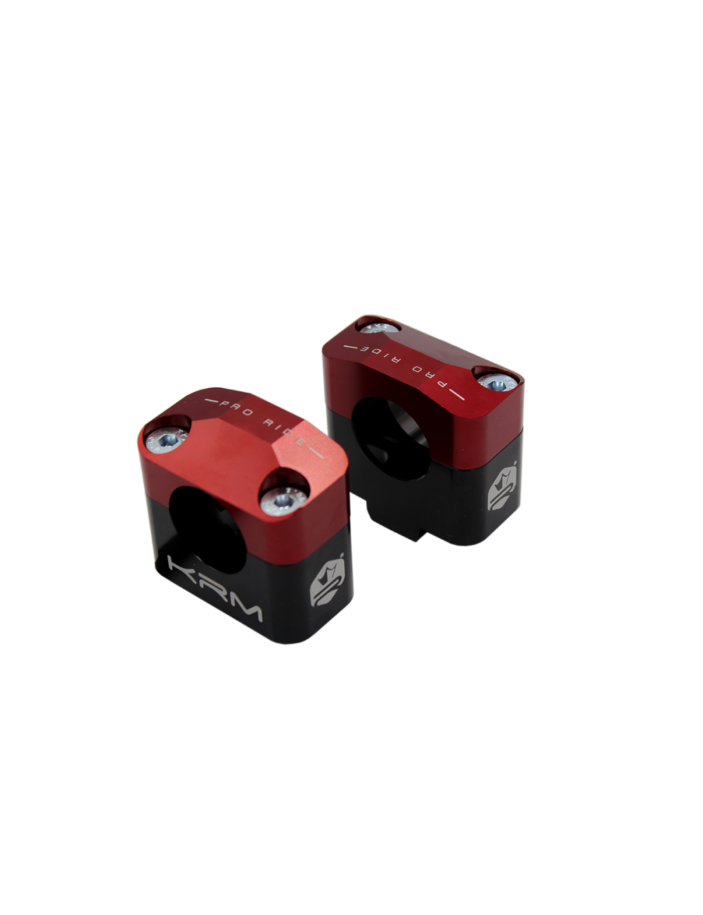 Lenkeraufnahme für 28mm Lenker, KRM, schwarz/rot