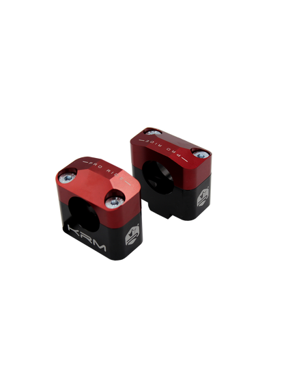 Lenkeraufnahme für 28mm Lenker, KRM, schwarz/rot