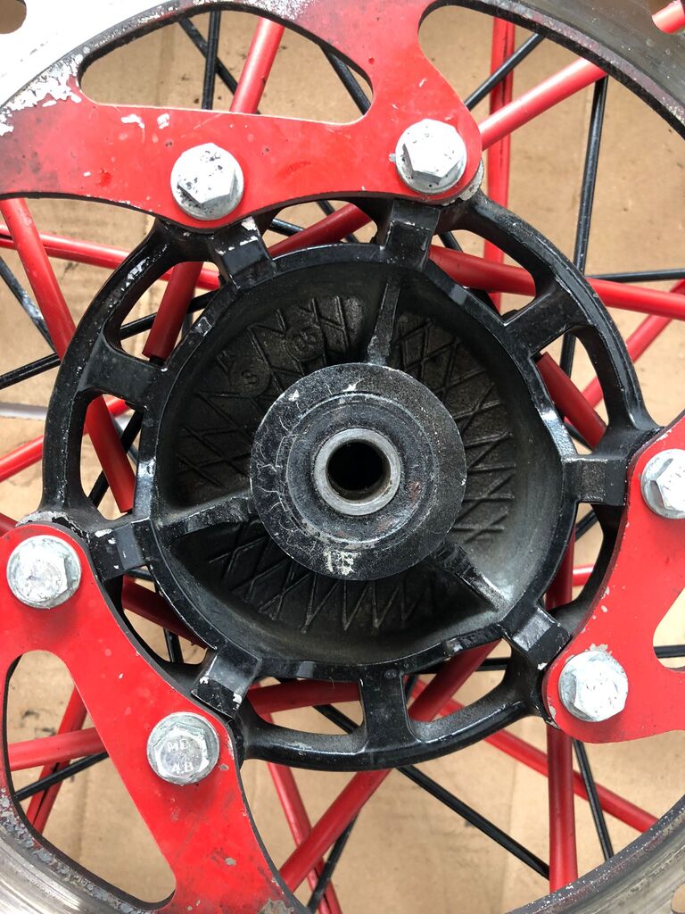vordere Speichenfelge mit Reifen, Derbi/Aprilia/Gilera, 100/80-17, 12mm Achsdurchmesser