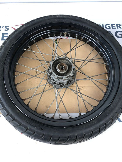 vordere Speichenfelge mit Reifen, Derbi/Aprilia/Gilera, 100/80-17, 12mm Achsdurchmesser