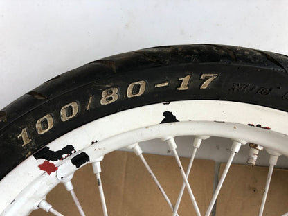 vordere Speichenfelge mit Reifen, Derbi/Aprilia/Gilera, 100/80-17, ohne Lager