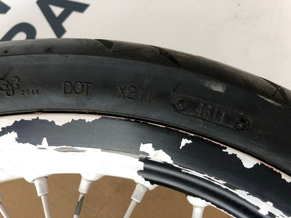 vordere Speichenfelge mit Reifen, Derbi/Aprilia/Gilera, 100/80-17, ohne Lager
