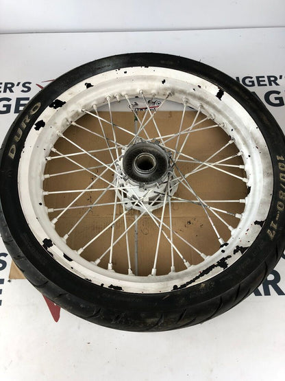 vordere Speichenfelge mit Reifen, Derbi/Aprilia/Gilera, 100/80-17, ohne Lager