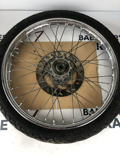 vordere Speichenfelge mit Stollenreifen, Derbi/Aprilia/Gilera, 80/90-21, 12mm Achsdurchmesser