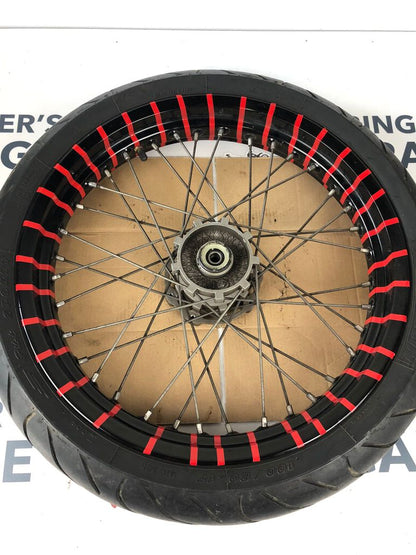 vordere Speichenfelge mit Reifen, Derbi/Aprilia/Gilera, 100/80-17, 12mm Achsdurchmesser
