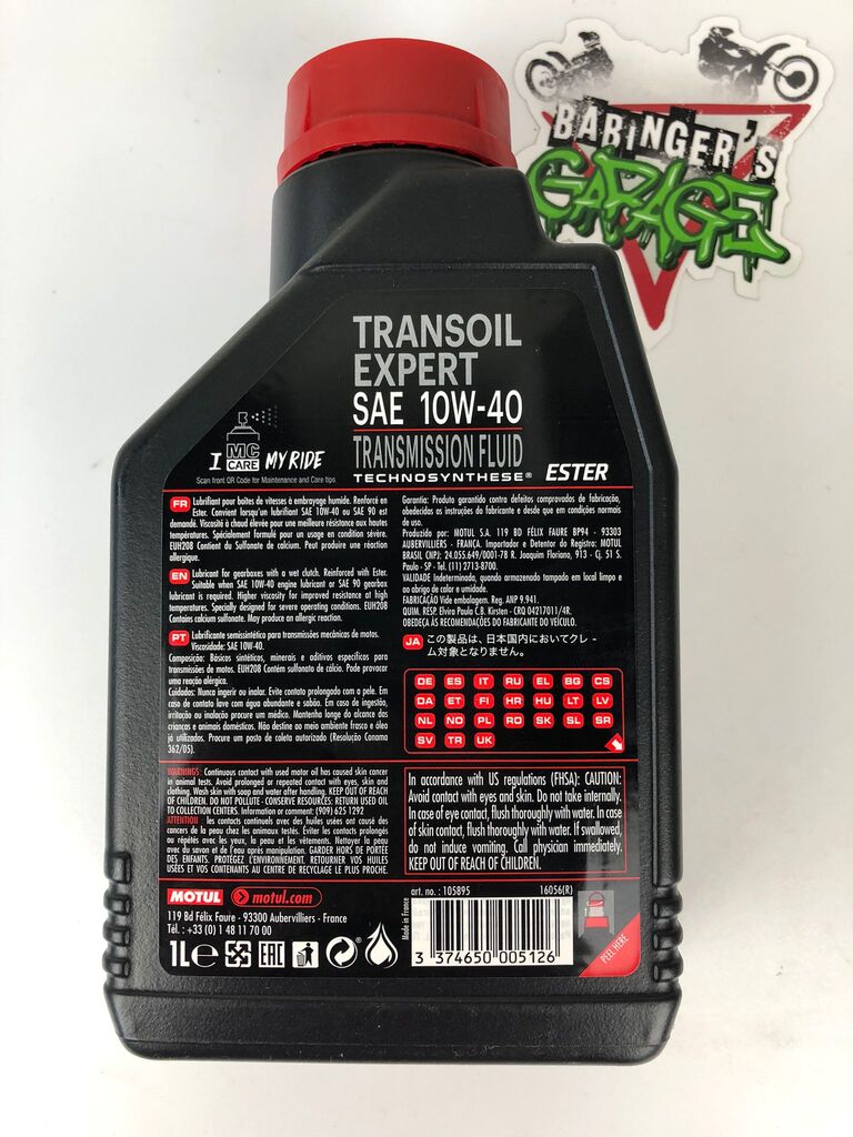 Getriebeöl Motul Transoil Expert 10W40, 1 Liter Technosynthese