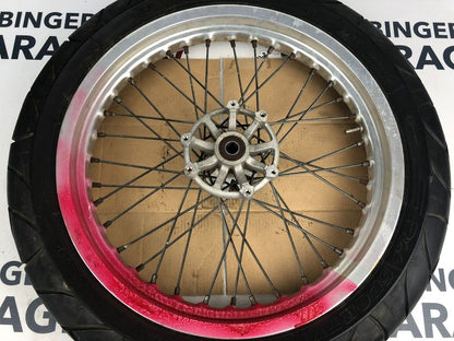 vordere Speichenfelge mit Reifen, Derbi/Aprilia/Gilera, 110/80-17, 15mm Achsdurchmesser