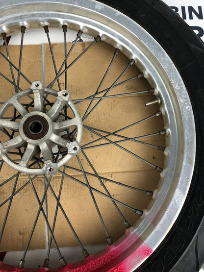 vordere Speichenfelge mit Reifen, Derbi/Aprilia/Gilera, 110/80-17, 15mm Achsdurchmesser