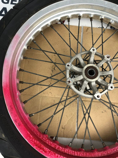 vordere Speichenfelge mit Reifen, Derbi/Aprilia/Gilera, 110/80-17, 15mm Achsdurchmesser