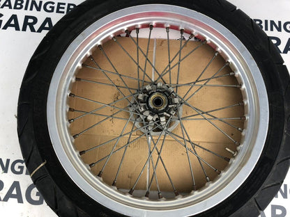 vordere Speichenfelge mit Reifen, Derbi/Aprilia/Gilera, 110/80-17, 15mm Achsdurchmesser
