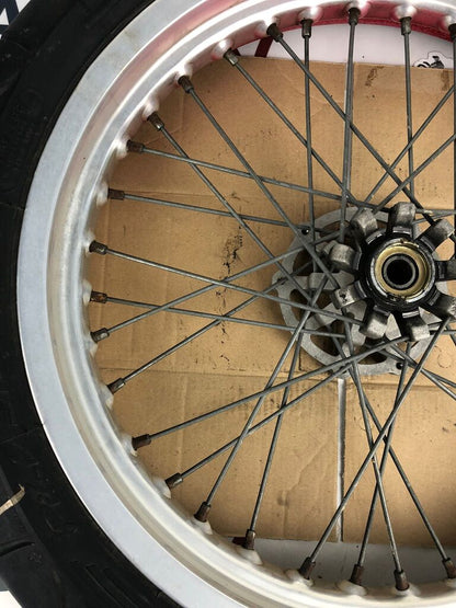 vordere Speichenfelge mit Reifen, Derbi/Aprilia/Gilera, 110/80-17, 15mm Achsdurchmesser