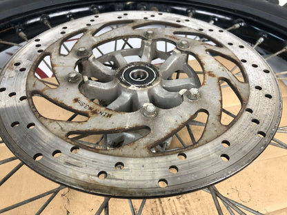 vordere Speichenfelge mit Stollenreifen, Derbi/Aprilia/Gilera, 80/90-21, 15mm Achsdurchmesser