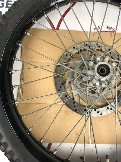 vordere Speichenfelge mit Stollenreifen, Derbi/Aprilia/Gilera, 80/90-21, 15mm Achsdurchmesser