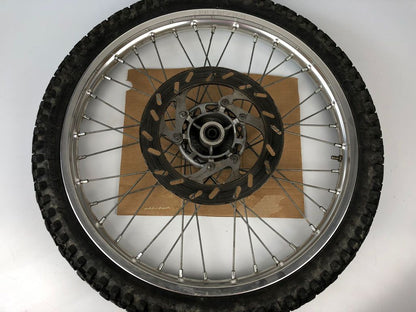 vordere Speichenfelge mit Stollenreifen, Derbi/Aprilia/Gilera, 80/90-21, 12mm Achsdurchmesser