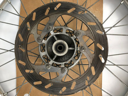 vordere Speichenfelge mit Stollenreifen, Derbi/Aprilia/Gilera, 80/90-21, 12mm Achsdurchmesser