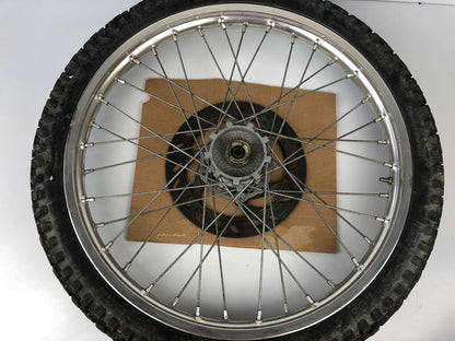 vordere Speichenfelge mit Stollenreifen, Derbi/Aprilia/Gilera, 80/90-21, 12mm Achsdurchmesser