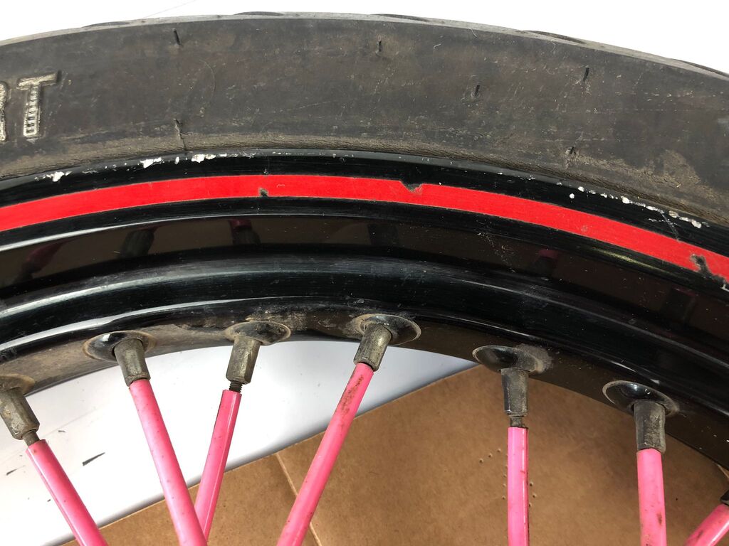vordere Speichenfelge mit Reifen, Derbi/Aprilia/Gilera, 100/80-17, 12mm Achsdurchmesser