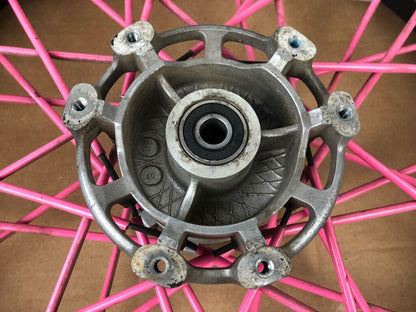 vordere Speichenfelge mit Reifen, Derbi/Aprilia/Gilera, 100/80-17, 12mm Achsdurchmesser