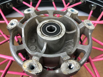 vordere Speichenfelge mit Reifen, Derbi/Aprilia/Gilera, 100/80-17, 12mm Achsdurchmesser