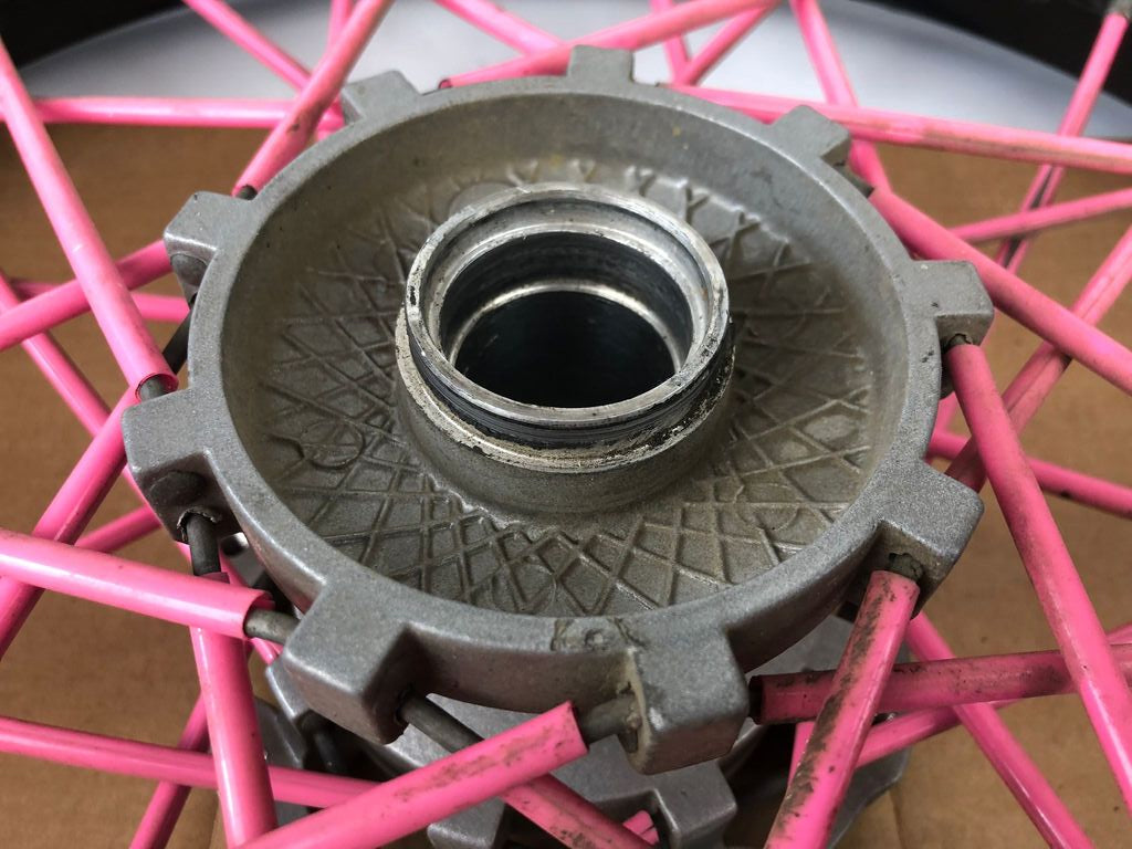 vordere Speichenfelge mit Reifen, Derbi/Aprilia/Gilera, 100/80-17, 12mm Achsdurchmesser