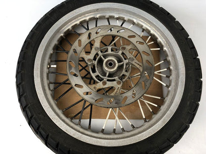 vordere Speichenfelge mit Reifen, Derbi/Aprilia/Gilera, 100/80-17, 12mm Achsdurchmesser