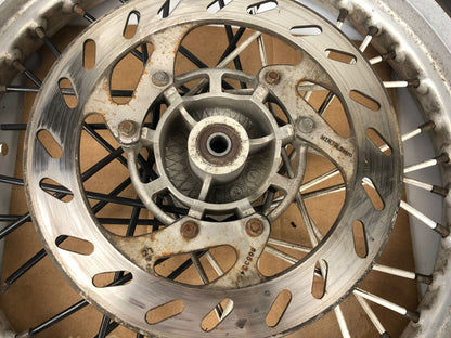 vordere Speichenfelge mit Reifen, Derbi/Aprilia/Gilera, 100/80-17, 12mm Achsdurchmesser