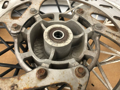 vordere Speichenfelge mit Reifen, Derbi/Aprilia/Gilera, 100/80-17, 12mm Achsdurchmesser