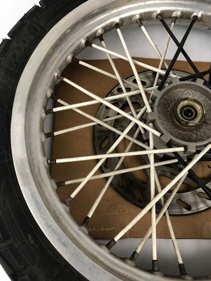 vordere Speichenfelge mit Reifen, Derbi/Aprilia/Gilera, 100/80-17, 12mm Achsdurchmesser