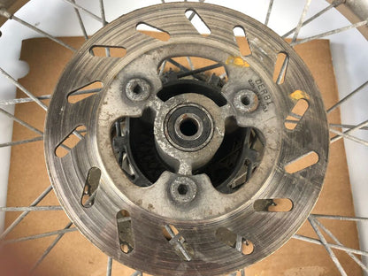 hintere Speichenfelge mit Stollenreifen, Derbi/Aprilia/Gilera, 110/80-18, 12mm Achsdurchmesser