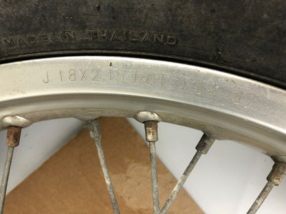 hintere Speichenfelge mit Stollenreifen, Derbi/Aprilia/Gilera, 110/80-18, 12mm Achsdurchmesser