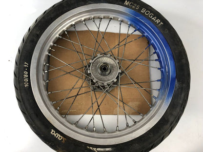vordere Speichenfelge mit Reifen, Derbi/Aprilia/Gilera, 100/80-17, 12mm Achsdurchmesser