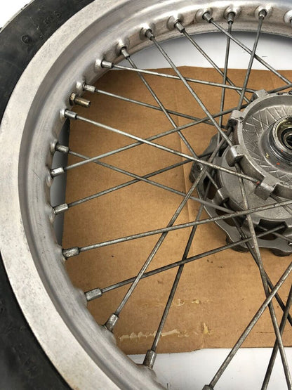 vordere Speichenfelge mit Reifen, Derbi/Aprilia/Gilera, 100/80-17, 12mm Achsdurchmesser