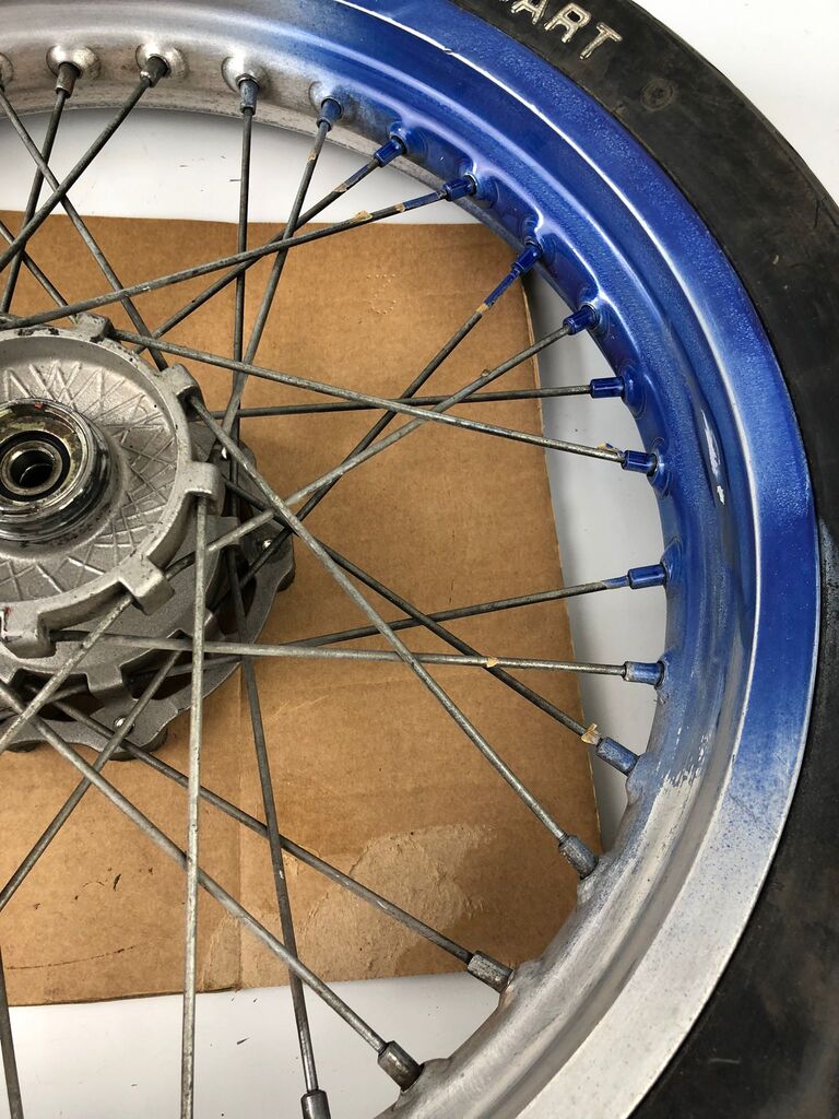 vordere Speichenfelge mit Reifen, Derbi/Aprilia/Gilera, 100/80-17, 12mm Achsdurchmesser