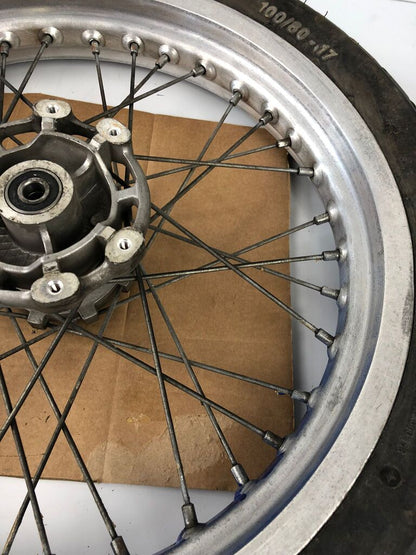 vordere Speichenfelge mit Reifen, Derbi/Aprilia/Gilera, 100/80-17, 12mm Achsdurchmesser
