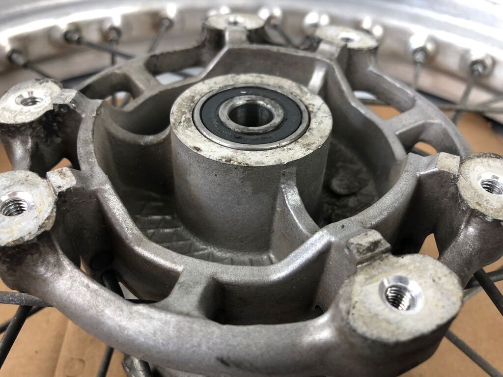 vordere Speichenfelge mit Reifen, Derbi/Aprilia/Gilera, 100/80-17, 12mm Achsdurchmesser