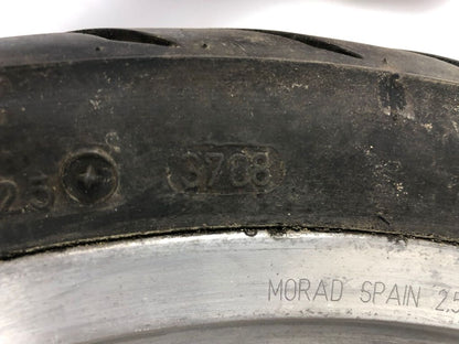 vordere Speichenfelge mit Reifen, Derbi/Aprilia/Gilera, 100/80-17, 12mm Achsdurchmesser