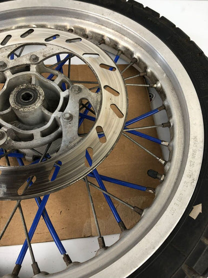 vordere Speichenfelge mit Reifen, Derbi/Aprilia/Gilera, 100/80-17, 12mm Achsdurchmesser