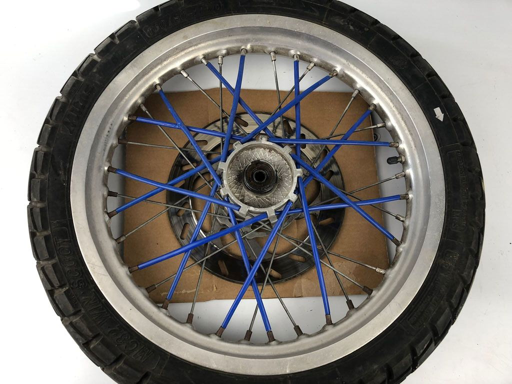 vordere Speichenfelge mit Reifen, Derbi/Aprilia/Gilera, 100/80-17, 12mm Achsdurchmesser