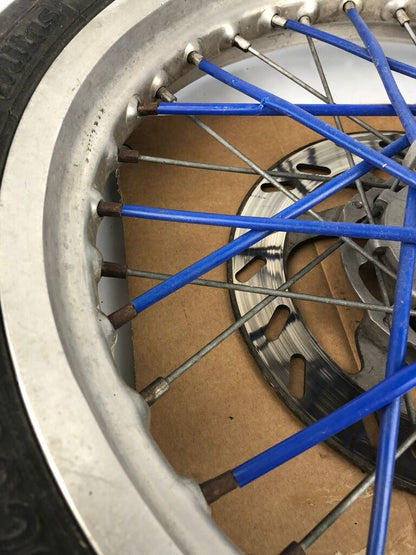 vordere Speichenfelge mit Reifen, Derbi/Aprilia/Gilera, 100/80-17, 12mm Achsdurchmesser