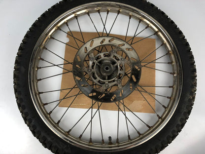 vordere Speichenfelge mit Stollenreifen, Derbi/Aprilia/Gilera, 80/90-21, 12mm Achsdurchmesser