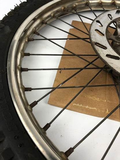 vordere Speichenfelge mit Stollenreifen, Derbi/Aprilia/Gilera, 80/90-21, 12mm Achsdurchmesser