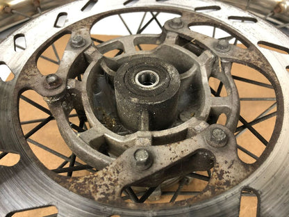 vordere Speichenfelge mit Stollenreifen, Derbi/Aprilia/Gilera, 80/90-21, 12mm Achsdurchmesser