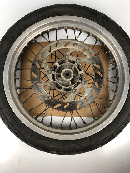 vordere Speichenfelge mit Reifen, Derbi/Aprilia/Gilera, 100/80-17, 12mm Achsdurchmesser